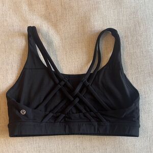 lululemon athletica Black Cross-Strap Sports Bra